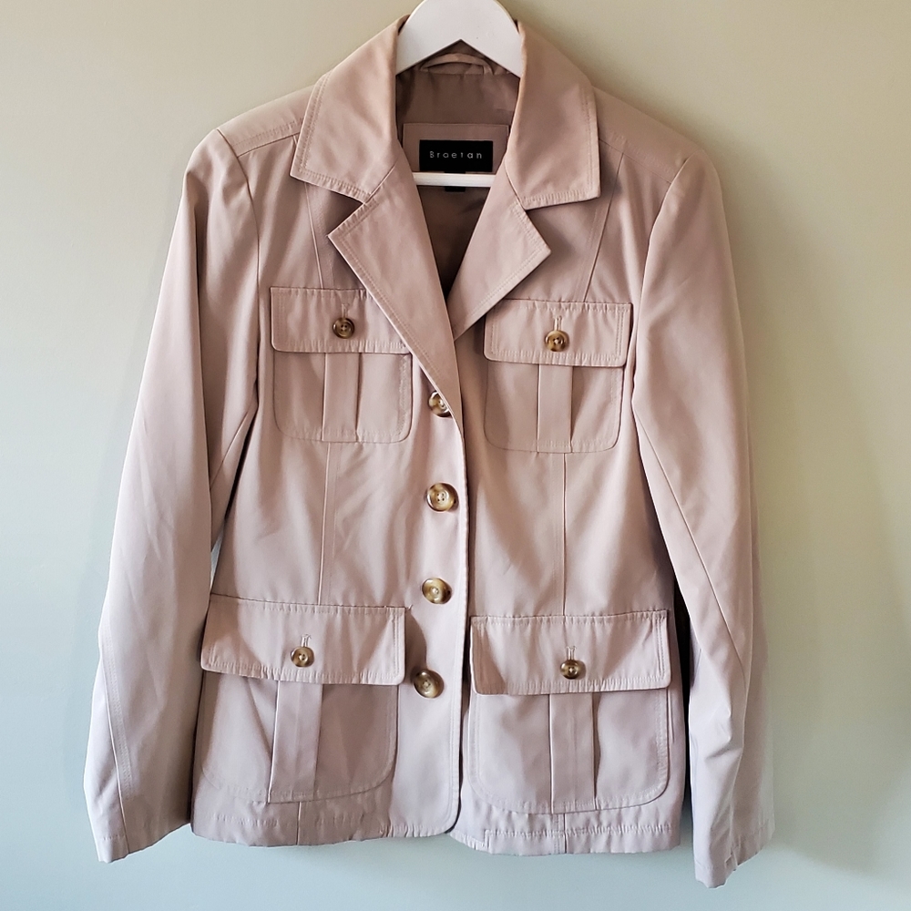 Braetan S 90s Old Money Timeless Contemporary Parisian Utility Safari Jacket - Picture 4 of 13